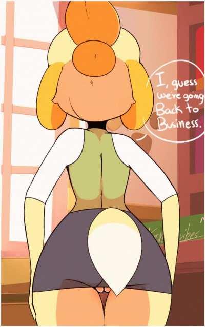 Isabelle giving us a peek (Civibes) [Animal Crossing]