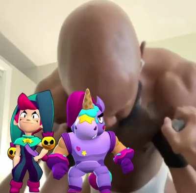 Leaked footage of Chester and Berry from brawl stars having a lil fun in Mandy's candy shop