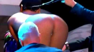 Lady Gaga changing and almost nude on stage