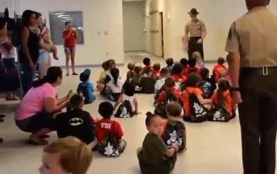 USMC recruitment at an elementary school