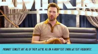 I’m dying to know what they talk about in the Avengers cast group chat. (Video from GMA this morning)