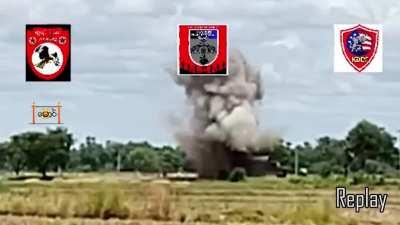 July 18th IED Attack on a Myanmar Army Truck Conducted by Kyaukse Revolutionary Army and other anti-junta groups in the Mandalay Region (Union Brother and Sintgaing PAKAFA)