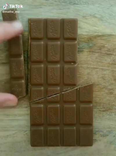 chocolate as a mathe demonstration tool