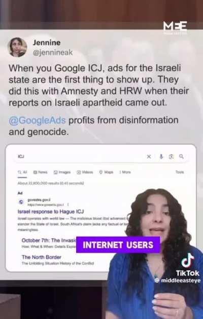 Israel is using paid ads to spread misinformation and discredit South Africa’s court case. Internet users usually click the first few links on a search page so the question is, how has Google approved an ad that is filled with unverified claims and false 