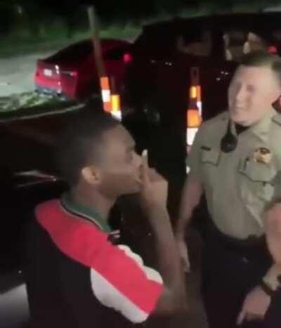 Officer beats black man, twice.