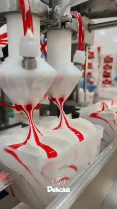 ice cream making will never stop being oddly satisfying