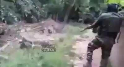 [NSFW] Indian forces (possibly Rashtriya Rifles) eliminating militants in Kashmir.