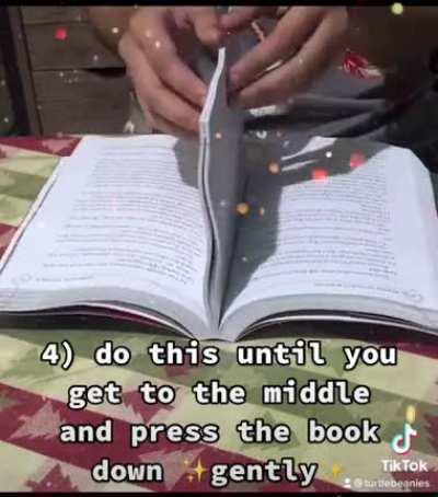 I made a tutorial for those who are afraid of opening their books and ruining them! Please remember to do this process slowly and gently 🥰happy reading