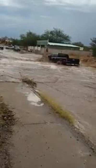 Idiot in truck vs flood