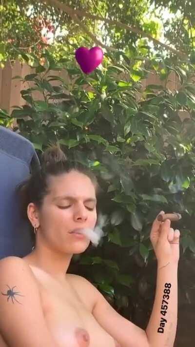 Caitlin smoking Topless **SO HOT**