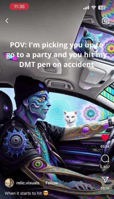 It’s insane how normalized DMT has become