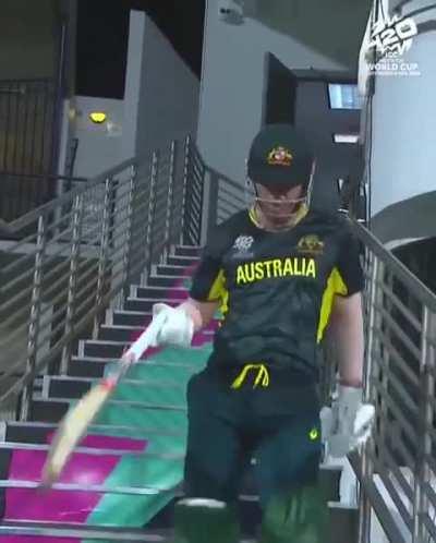 Warner almost enters the wrong dressing room