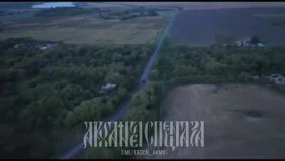 RU POV: 1434th Akhmat-Chechnya Regiment and the 810th Marine Brigade ambushed UAF armored vehicle near the village of Kremyanoye in the Kursk region.