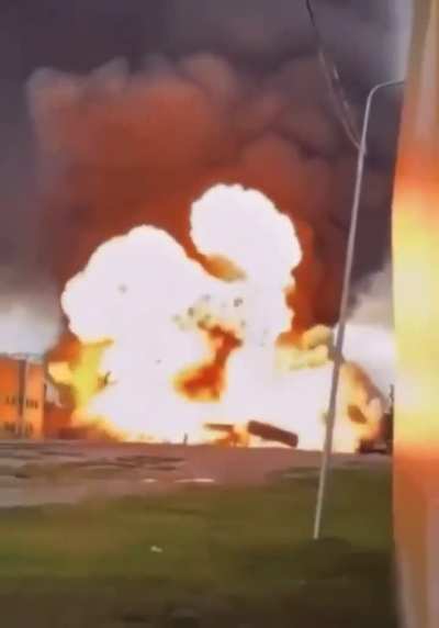 gas tank explosion at a fueling station in Groznyi, Chechnya, Russia, 12 October 2024