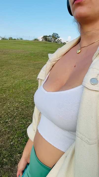 Took my titties out for a walk today