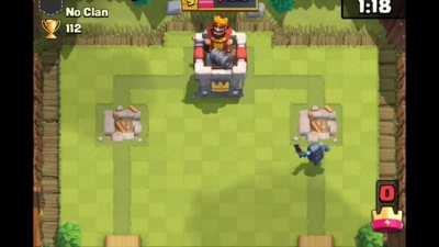 Since many melee troops take weird routes to the king tower, here is a video demonstrating the fastest route to get damage.