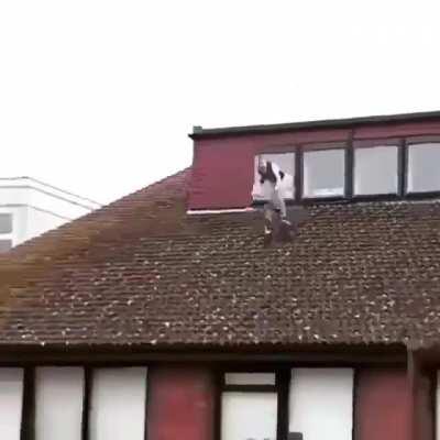 WCGW Riding your bike down your roof