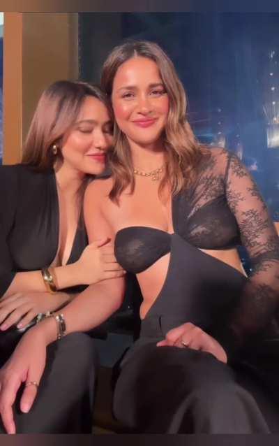 Aisha Sharma with Neha Sharma 