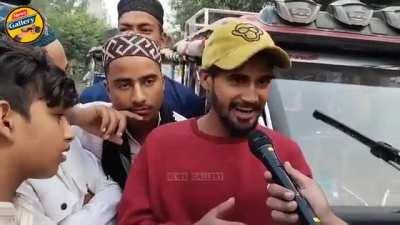 This goon is a MusIim boy named Ayyan Qureshi of Ghaziabad. See how he is saying it openly, without any fear in front of Hindus.

Says &quot;The day our government will come to power, we will Finish Hindus&quot;, calling Hindus insects