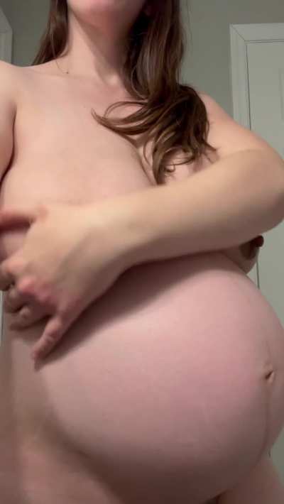 Huge preggo tits are best