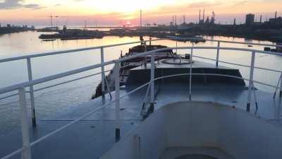 Now we’re posting ships’ time lapses: here’s my approach of IJmuiden (Amsterdam) locks.