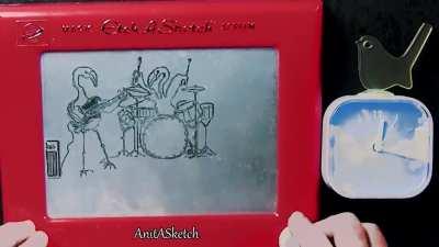 The hottest new band on Reddit, made with an Etch a Sketch.