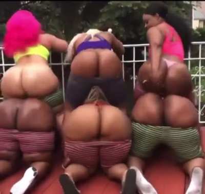 3 big asses, 3 huge asses