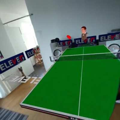 PCVR Passthrough with Virtual Desktop and Eleven TableTennis - quick test