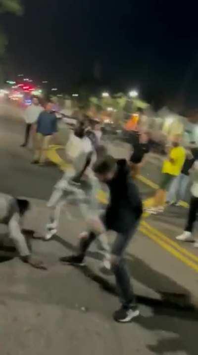 Unexpected twist in a street fight