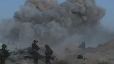 IDF air support in northern Gaza