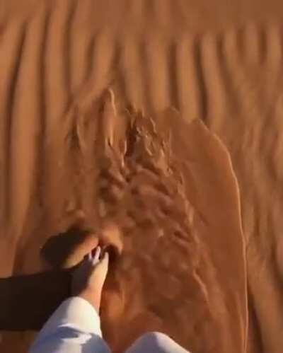 Super fine sand flows like water