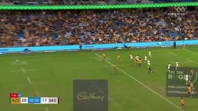 Great try in the Australia vs Georgia match