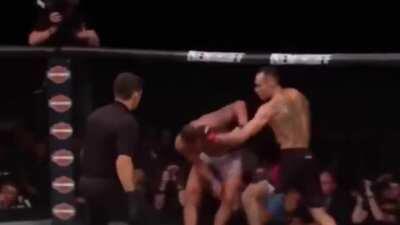 A minute of tony Ferguson landing elbows