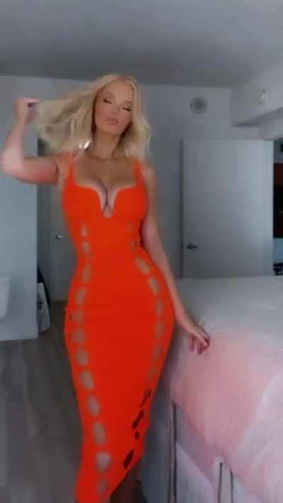 Orange dress 3