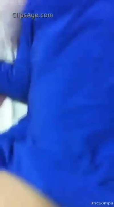 blue kurta aunty cum