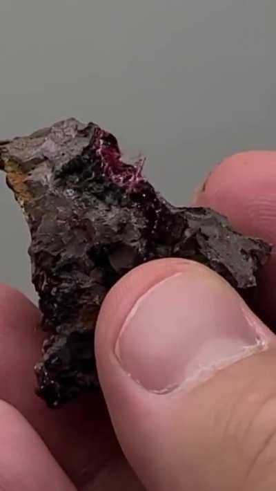 This is chalcotrichite from the Ray Mine in Arizona