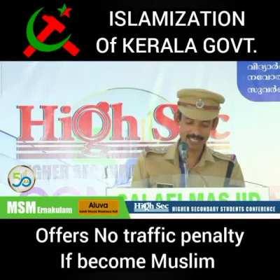 Is the caption true? No traffic penalty for Muslims in Kerala?