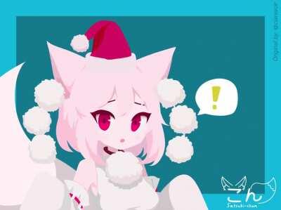 So I vectorized and animated a cute Awoo~ I found on Twitter made by @clarevoir, and gave it the christmas spirit :3