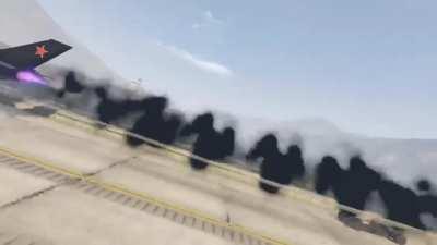 We’ve all seen Planes fly through Zancudo tunnel, but what about 2 Planes at the same time, 1 of them inverted?