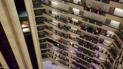 Kentucky All State Choir singing the National Anthem in a hotel - 2019