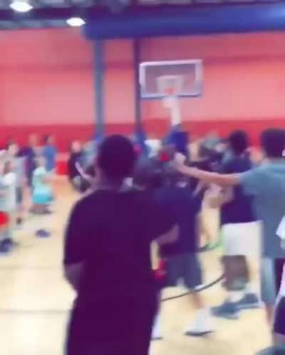 Principal drained a full-court shot with the entire student body watching.