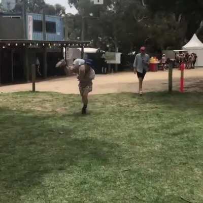 Man surprised his best friend at a music festival recently after a long time apart.