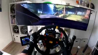 This lad's DIY set up for Dirt Rally 2.0 is nuts