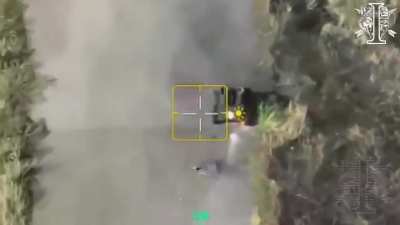 Ukraine’s Gun-Armed Robot &quot;Fury&quot; attacking Russian trench in Kursk