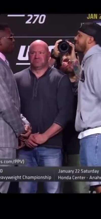 Dana looking like he’s about to sh*t himself