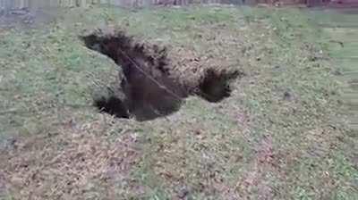 8 foot sinkhole