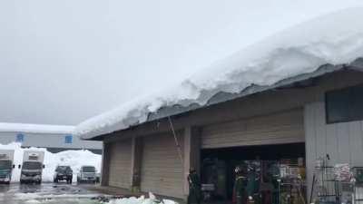 Snow Removal without getting on the roof.