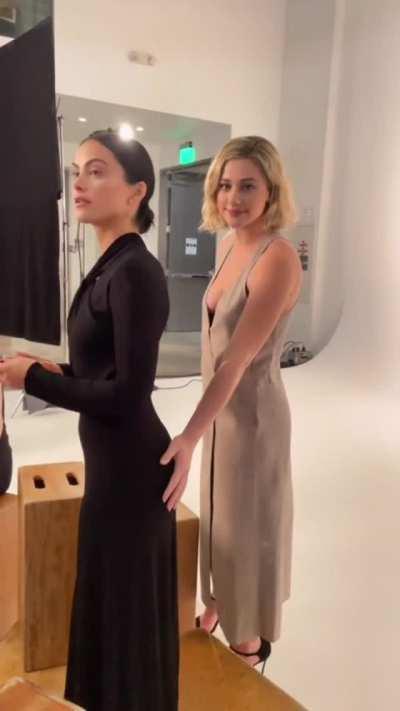 Lili Reinhart patting Camila Mendes‘s butt