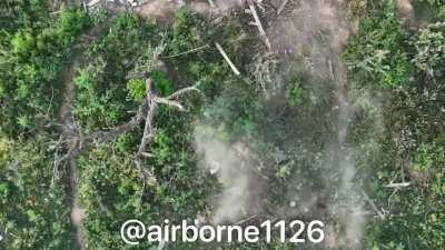 Russian Soldier gets his legs blown off by drone dropped grenade. Unknown Date/Region.