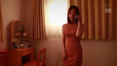 Yu Shinoda By Herself, Talking On the Phone In a Tight Little Dress Is Too Hot For Words!!!